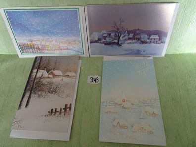 alte edle Weihnachtsgrußkarten-Sets & Umschlag aus Belgien GBB - Auswahl -