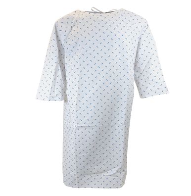 Unisex Patientenhemd Nachthemd Krankenhaus Pflegehemd Hemd Patienten Kleid weiß
