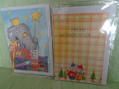 alte Steinbeck Weihnachtsgrußkarten-Sets & Umschlag "kleiner Mann " - Auswahl -