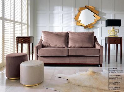 Wohnzimmer Set Sofa Couch Beistelltisch Hocker Sofas Couchen Möbel Textil 3tlg.