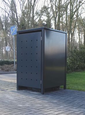 1 Mülltonnenbox Modell No.1 Anthrazit komplett RAL7016 für 240Liter Mülltonnen