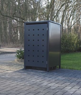 1 Mülltonnenbox Modell No.2 Anthrazit komplett RAL7016 für 240Liter Mülltonnen