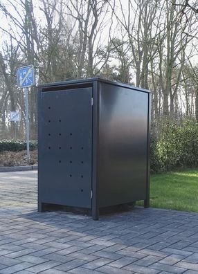 1 Mülltonnenbox Modell No.4 Anthrazit komplett RAL7016 für 240Liter Mülltonnen