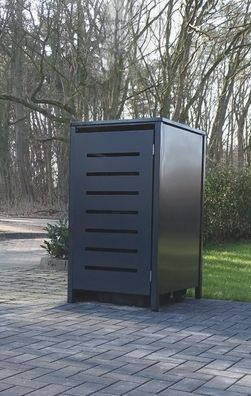 1 Mülltonnenbox Modell No.6 Anthrazit komplett RAL7016 für 120Liter Mülltonnen
