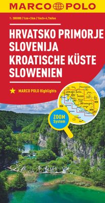 MARCO POLO Regionalkarte Kroatische Kueste, Slowenien 1:300.000 MAR