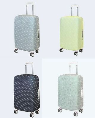 Gestreifter Kofferbezug elastische Kofferhülle Reise Koffer Schutz Bezug Hülle