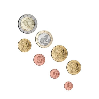 EURO KMS Satz 1 cent - 2 EURO Kroatien 2023