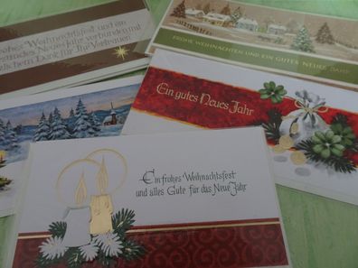 edle alte hochwertige Weihnachtsgrußkarten-Sets & Umschlag - Auswahl-