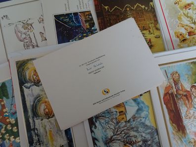 4x MFK Mund Fußmalende Künstler Weihnachtsgrußkarten-Sets & Umschlag - Auswahl-
