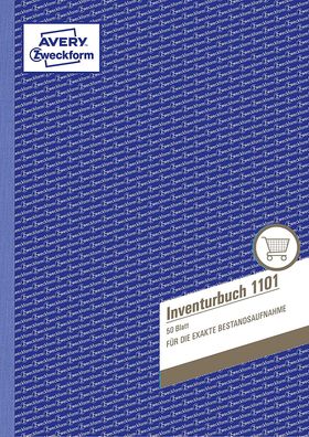 AVERY Zweckform 1101 Inventurbuch (A4, 50 Inventurformulare, mikroperforiert und ...