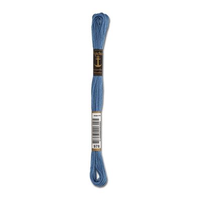 8m Anchor Stickgarn - Farbe 978 - stahlblau