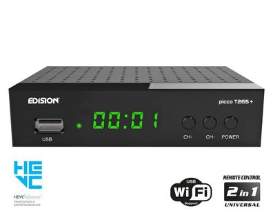 Edision picco T265+ DVB-T2/ C Receiver schwarz