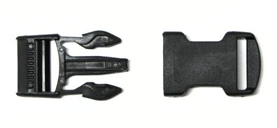 FASTEX - Steckschnalle für 25 mm Gurtband, schwarz