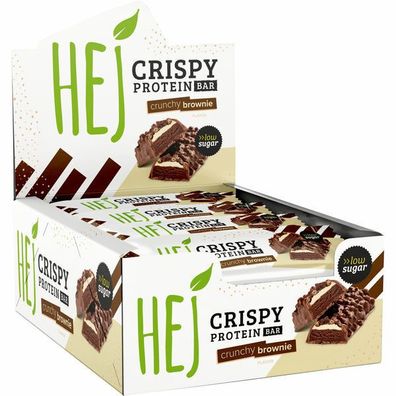 HEJ Crispy Protein Bar Crunchy Brownie Fitness Riegel 45 g, 12er Pack (12x45 g)