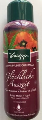 Kneipp Aroma-Pflegeschaumbad Glückliche Auszeit - Roter Mohn, Hanf - 400 ml