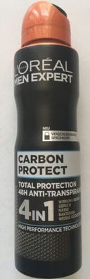 L´Oreal Men Expert Carbon Protect 4in1 Deo-Spray 150 ml (Gr. Standardgröße)