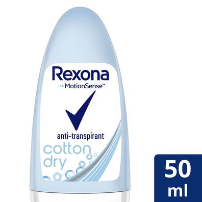 Rexona Deo Roll-On Cotton Dry 48-Stunden-Schutz für langanhaltende Frische 50 ml