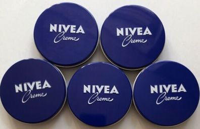 Nivea Creme - für die ganze Familie - 5 x 75 ml (Gr. Standardgröße)