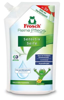 Frosch Reine Pflege Kinder Sensitiv-Seife Nachfüllbeutel 500 ml Flasche