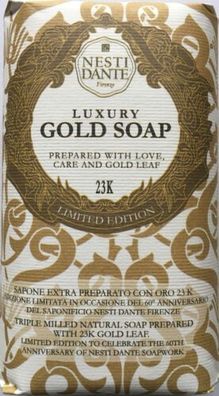 Nesti Dante Luxury Gold Soap - Care and Gold Leaf 23K - 250 gr (Gr. Standardgröße)
