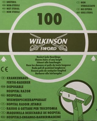 Wilkinson Sword Krankenhaus-Fertig-Rasierer - Packung - 100 Stück