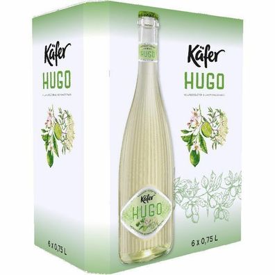Feinkost Käfer Hugo Holunderblüte & Limette Vol. 6,9 %, 6x0.75 L Flasche