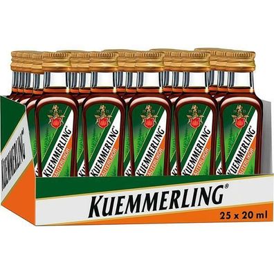 25 Fläschen Kümmerling 35% Kräuterlikör a 0,02L Orginal