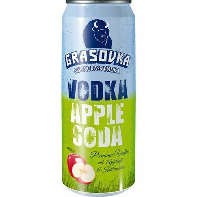 Grasovka Vodka Apple Soda 10% vol. 0,33L Dose, 12er Pack (12x0,33L)