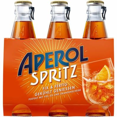 Aperol Spritz 10,5% vol. 175 ml Flasche, 24er Pack (8x3/0,175L)