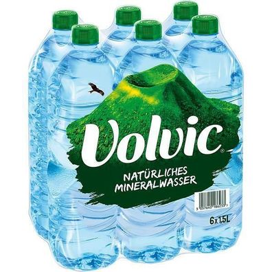 Volvic Natürliches Mineralwasser EINWEG (6 x 1,5 l)
