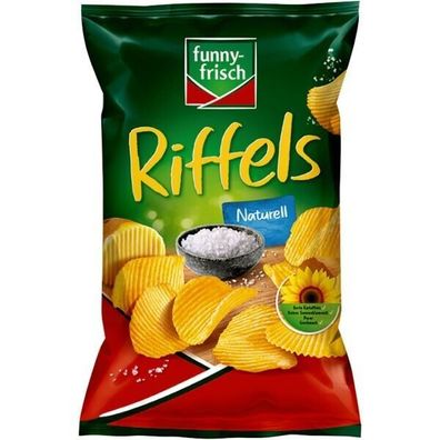 Funny Frisch Riffels Naturell Chips gesalzen 10x150g Beutel