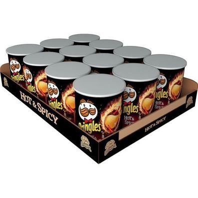 Pringles Chips - Hot & Spicy 12x40 g Ds.