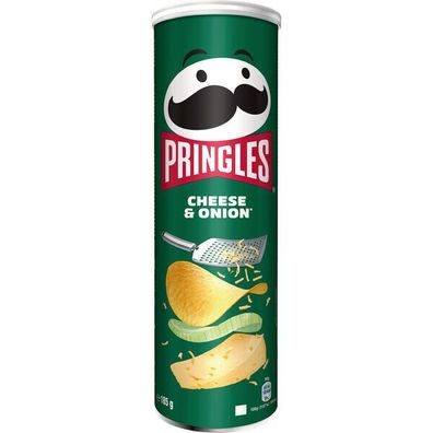 Chips Pringles Cheese & Onion Käse Zwiebeln Knabbereien 19x185 g Ds.