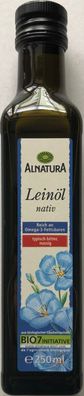 Alnatura Bio Leinöl 250ml Glasflasche, 6er Pack (6x250ml)
