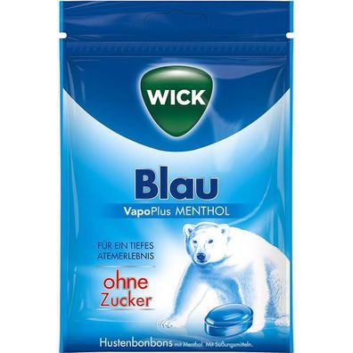 20 Tüten Wick Blau Vapo Plus Menthol ohne Zucker a 72g