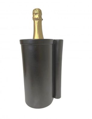 Weinkühler aus Keramik mit Kühlakku - schwarz Weinkühler Sektkühler