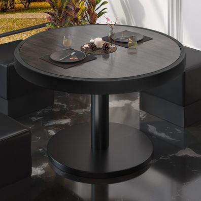 BN | Bistro Loungetisch | Ø: H 50 x 36 cm | Wenge / Schwarz | Bistrotisch Loungetisch