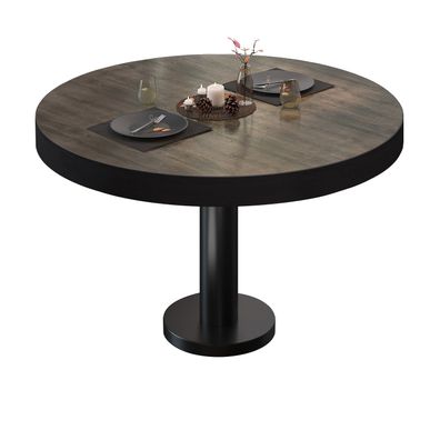 BML | Bistro Loungetisch | Ø: 70 x 41 cm | Light Wenge / Schwarz | Bistro Loungetis