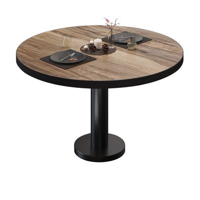 BML | Bistro Loungetisch | Ø: 80 x 38,5 cm | Sheesham / Schwarz | Bistro Loungetisc