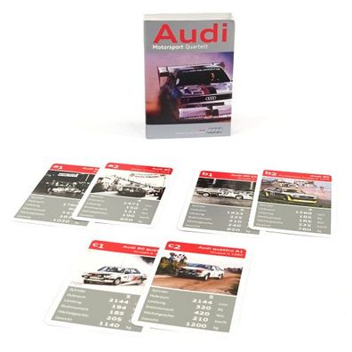 Audi Motorsport Quartett Karten Kartenspiel Gesellschaftsspiel A18-8000