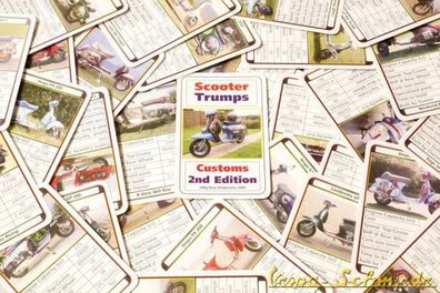 Kartenspiel "Scooter Trumps 2" - Vespa Lambretta Italjet - Quartett Karten Spiel