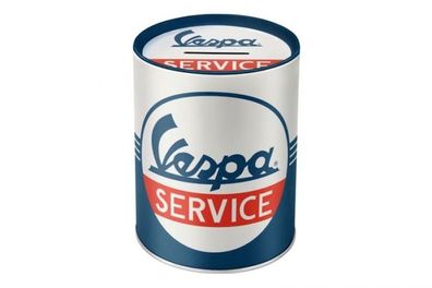 Spardose "Vespa Service" - Sparbüchse Sparschwein Blechdose Money Box Servizio