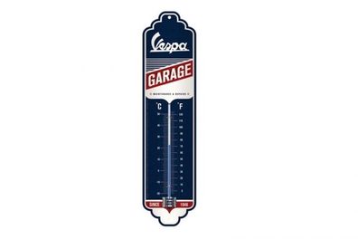Thermometer "Vespa Garage" - 28 cm - Blech Blechschild Service Servizio Piaggio