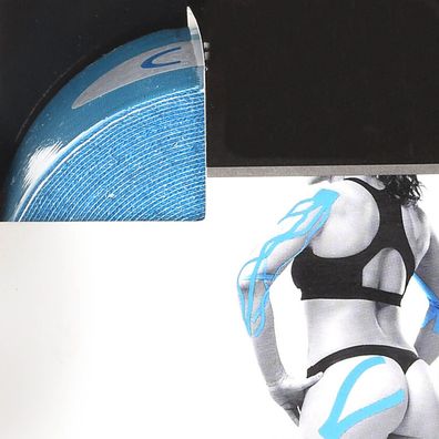 LUXTRI Kinesiologie-Tape 250x5cm Kinesiologisches Tape 1 Rolle Sporttape Blau