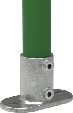 Rohrverbinder | Fußplatte oval | 132E60 | 60,3 mm | 2" | Temperguss u.