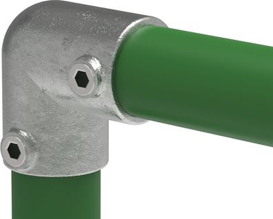 Rohrverbinder | Bogen 90° | 125T21 | 21,3 mm | 1/2" | Feuerverzinkt u