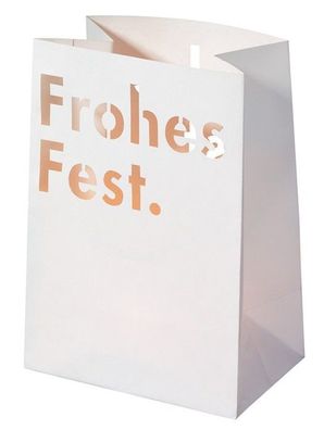 Lichttüten Karte FROHES FEST Weihnachtskarten Lichttüte