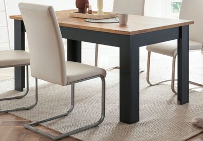 Esstisch grau Eiche Landhaus Küchentisch Holztisch Esszimmer Tisch Ribera 160 cm