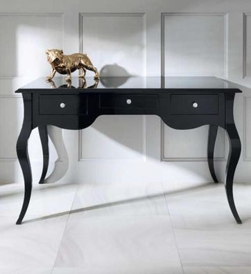 Schwarzer Schreibtisch Büro Stil Tisch Schreibtische Barock Rokoko Holz Tische