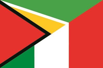Aufkleber Fahne Flagge Guyana-Italien verschiedene Größen